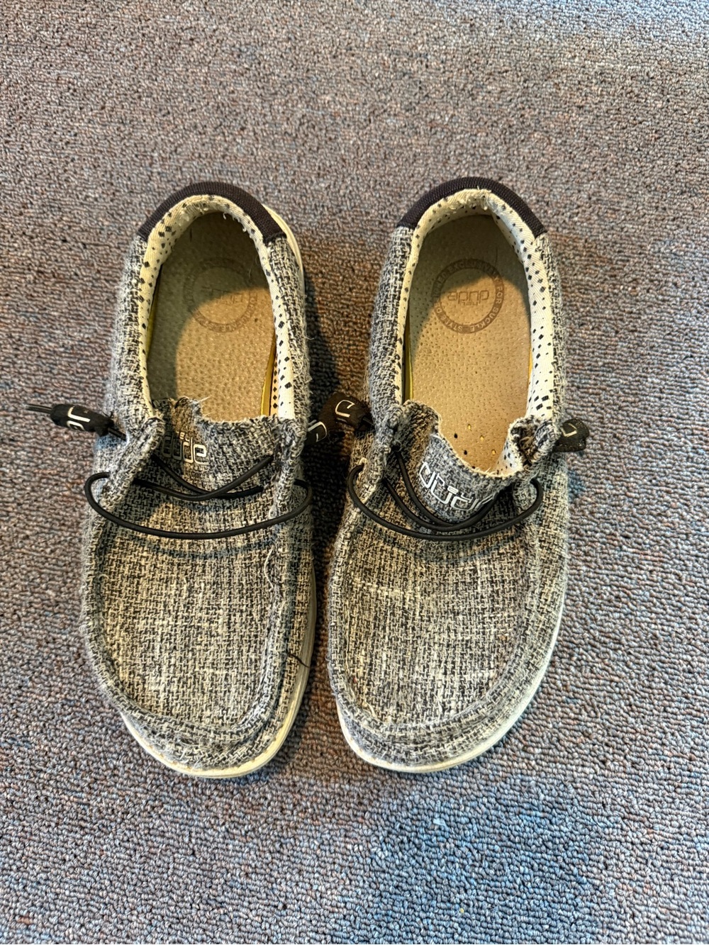 Hey Dude Kids Slip-On Sneakers in Heather Gray and Black Trim